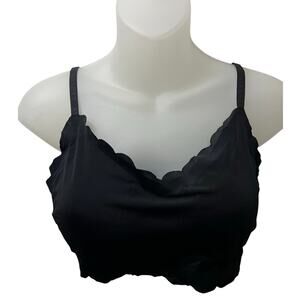 Danskin Intimates Super Soft Scalloped seamless padded Bralette bra back XL EUC